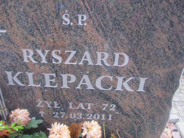 Ryszard KLEPACKI 1939 Słupsk - Grobonet - Wyszukiwarka osób pochowanych