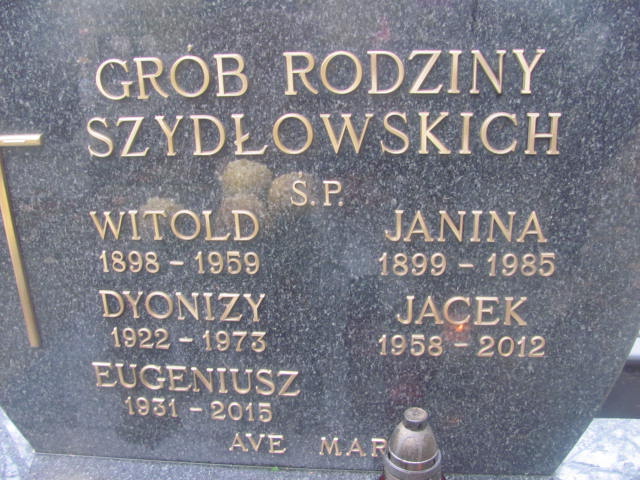 Witold SZYDŁOWSKI 1898 Słupsk - Grobonet - Wyszukiwarka osób pochowanych
