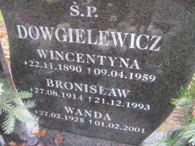Bronisław Dowgielewicz 1914 Słupsk - Grobonet - Wyszukiwarka osób pochowanych