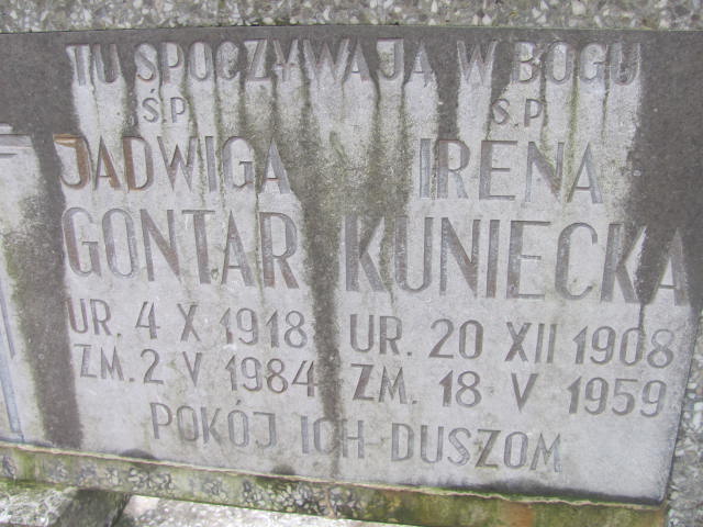 Irena Kuniecka  1908 Słupsk - Grobonet - Wyszukiwarka osób pochowanych