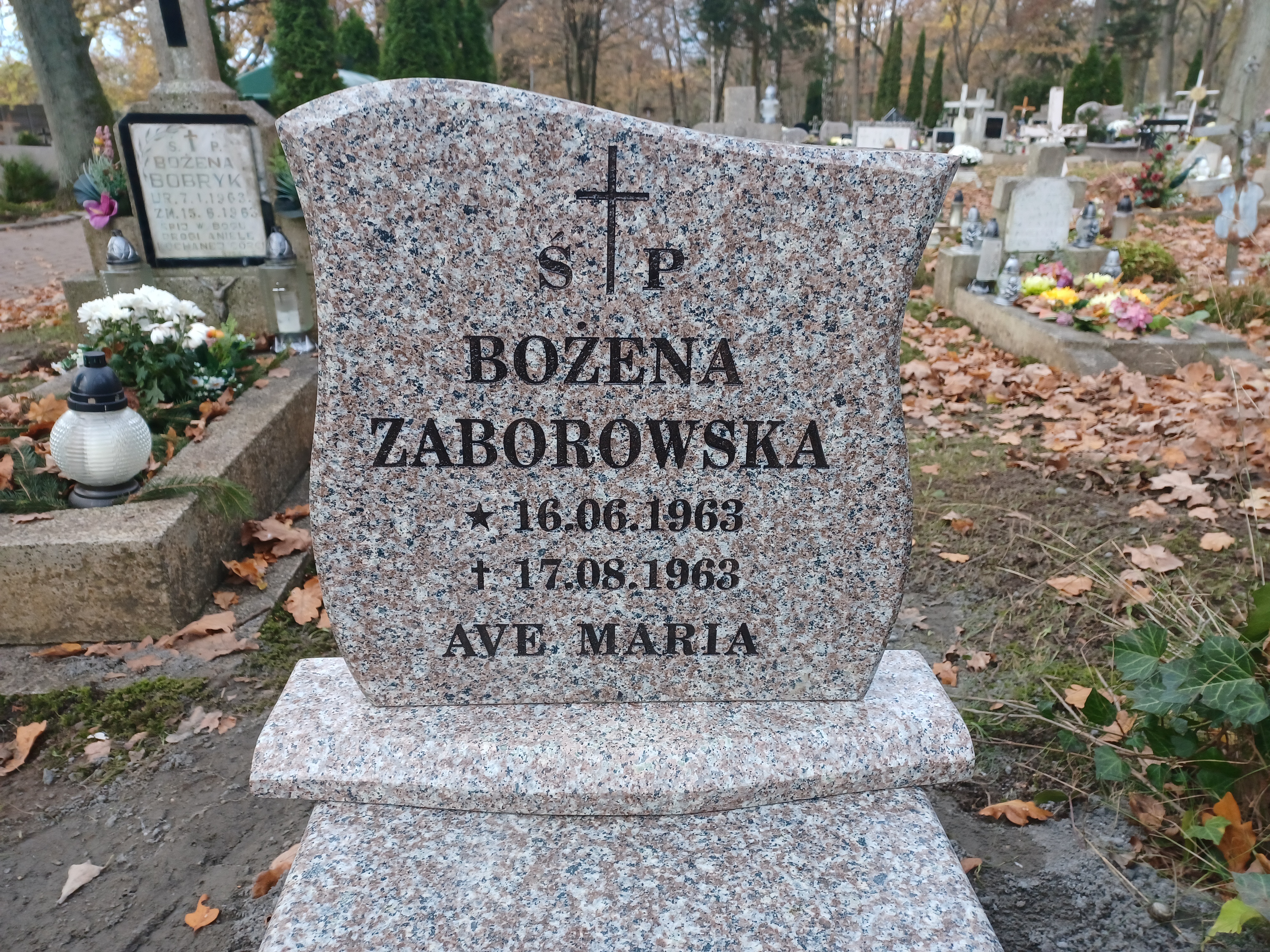 Bożena ZABOROWSKA 1963 Słupsk - Grobonet - Wyszukiwarka osób pochowanych