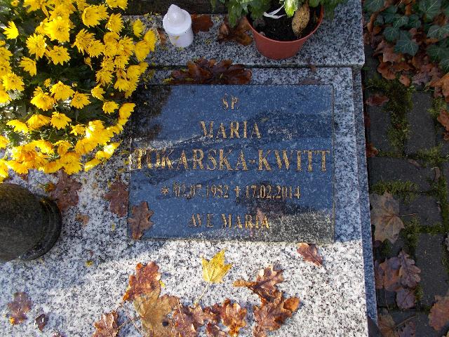 Maria TOKARSKA KWITT 1952 Słupsk - Grobonet - Wyszukiwarka osób pochowanych