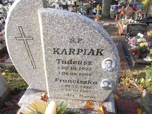 Tadeusz KARPIAK 1923 Słupsk - Grobonet - Wyszukiwarka osób pochowanych