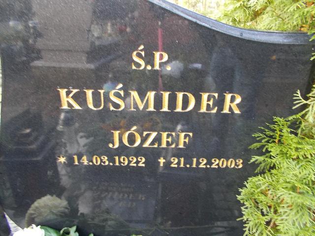 Józef KUŚMIDER 1922 Słupsk - Grobonet - Wyszukiwarka osób pochowanych