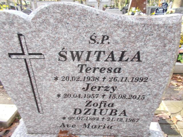 Zofia DZIUBA 1893 Słupsk - Grobonet - Wyszukiwarka osób pochowanych