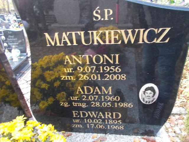 Adam MATUKIEWICZ 1960 Słupsk - Grobonet - Wyszukiwarka osób pochowanych