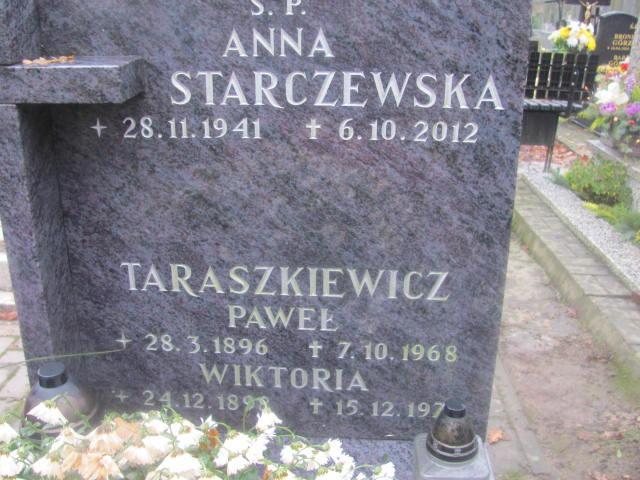 Wiktoria TARASZKIEWICZ 1898 Słupsk - Grobonet - Wyszukiwarka osób pochowanych