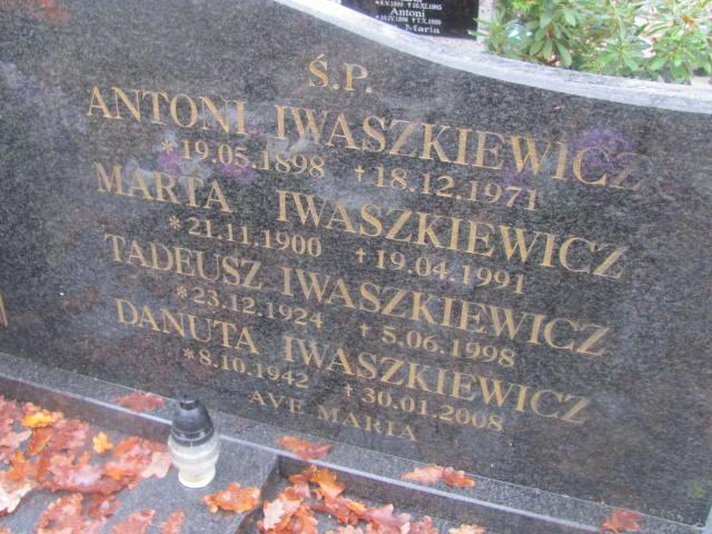 Marta IWASZKIEWICZ 1900 Słupsk - Grobonet - Wyszukiwarka osób pochowanych