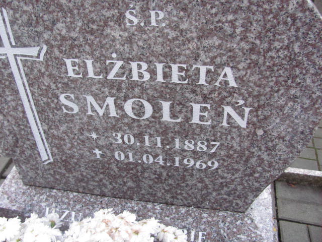 Elżbieta SMOLEŃ 1887 Słupsk - Grobonet - Wyszukiwarka osób pochowanych