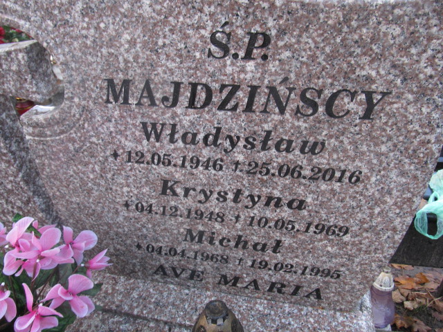 Michał MAJDZIŃSKI 1968 Słupsk - Grobonet - Wyszukiwarka osób pochowanych