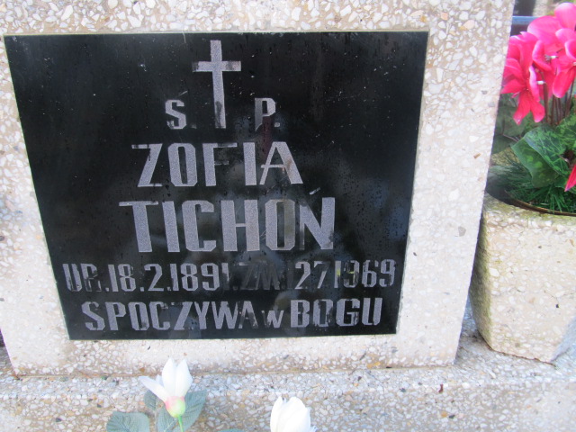 Zofia TICHOŃ 1891 Słupsk - Grobonet - Wyszukiwarka osób pochowanych