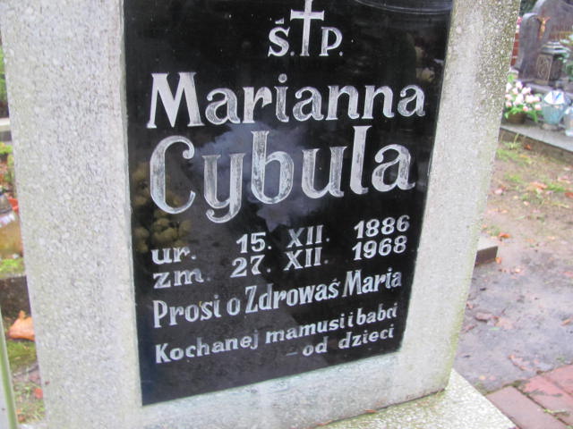 Marianna CYBULA 1886 Słupsk - Grobonet - Wyszukiwarka osób pochowanych