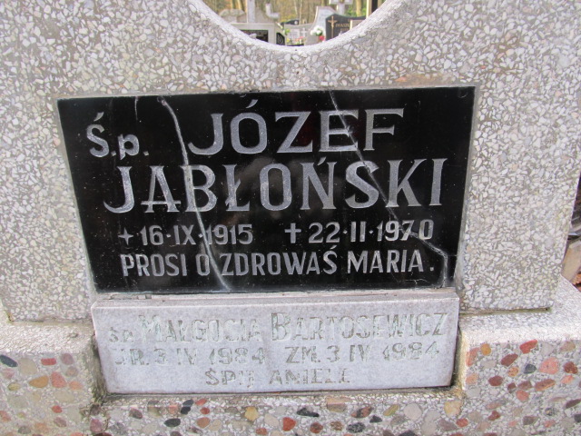 Małgorzata BARTOSEWICZ 1984 Słupsk - Grobonet - Wyszukiwarka osób pochowanych