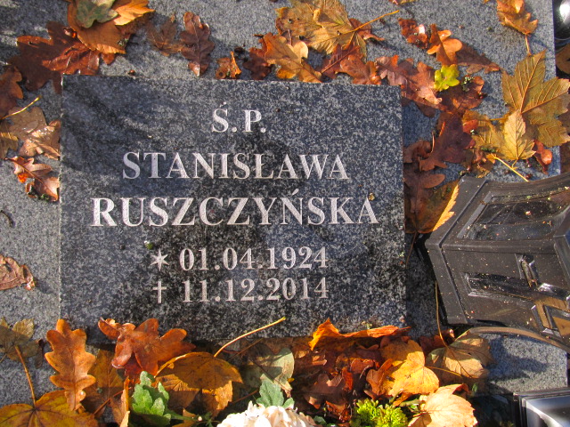 Stanisława RUSZCZYŃSKA 1924 Słupsk - Grobonet - Wyszukiwarka osób pochowanych