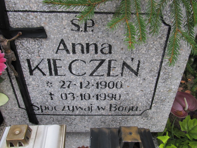 Anna KIECZEŃ 1900 Słupsk - Grobonet - Wyszukiwarka osób pochowanych