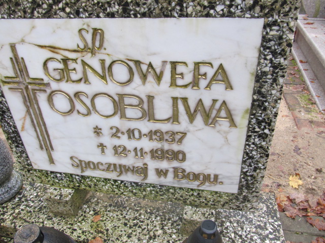 Genowefa OSOBLIWA 1937 Słupsk - Grobonet - Wyszukiwarka osób pochowanych