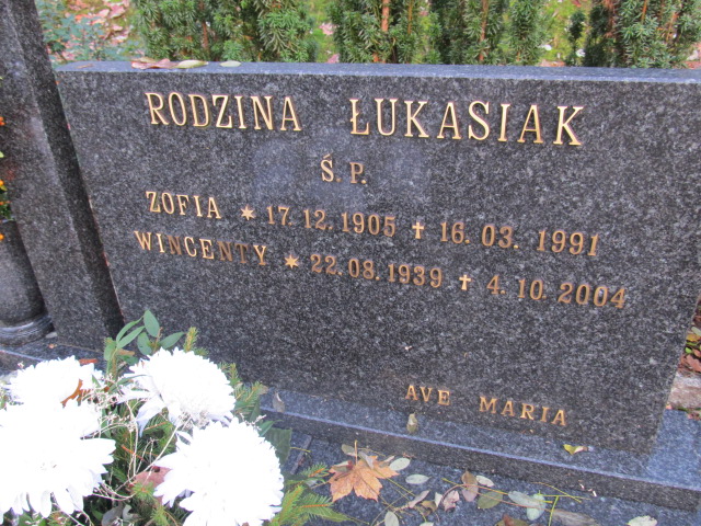 Zofia ŁUKASIAK 1905 Słupsk - Grobonet - Wyszukiwarka osób pochowanych