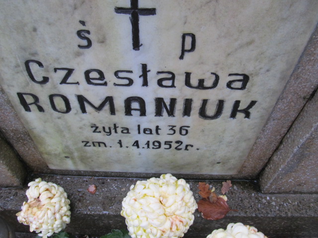 Czesława ROMANIUK 1915 Słupsk - Grobonet - Wyszukiwarka osób pochowanych