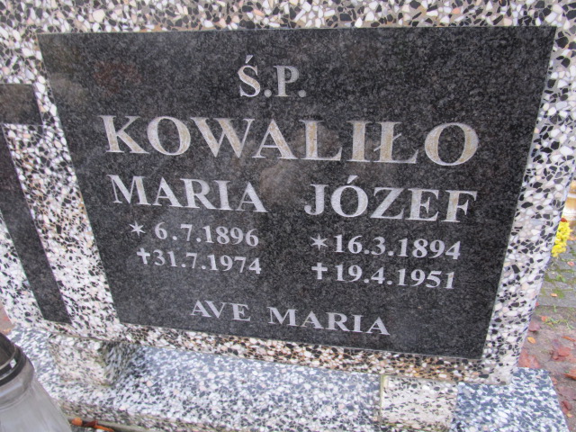 Józef KOWALIŁO 1894 Słupsk - Grobonet - Wyszukiwarka osób pochowanych