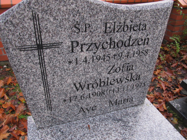 Elżbieta PRZYCHODZEŃ 1945 Słupsk - Grobonet - Wyszukiwarka osób pochowanych