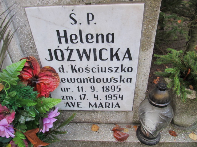Helena JÓŹWICKA 1895 Słupsk - Grobonet - Wyszukiwarka osób pochowanych