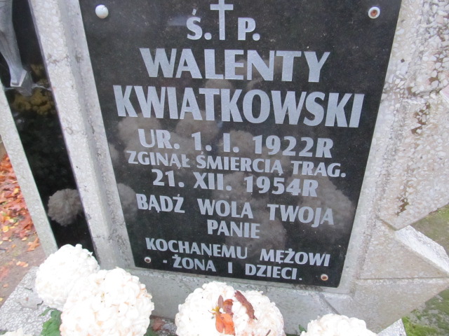 Walenty KWIATKOWSKI 1922 Słupsk - Grobonet - Wyszukiwarka osób pochowanych