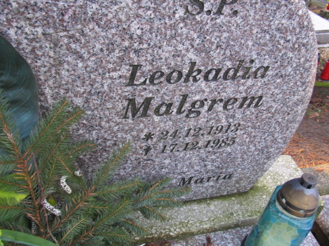 Leokadia Malgrem 1913 Słupsk - Grobonet - Wyszukiwarka osób pochowanych