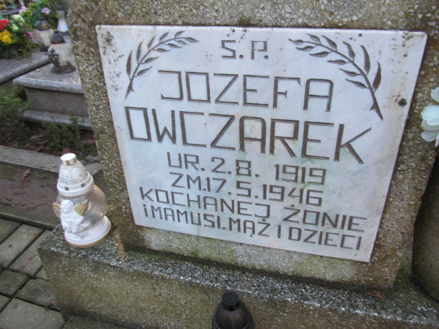 Józefa Owczarek 1919 Słupsk - Grobonet - Wyszukiwarka osób pochowanych