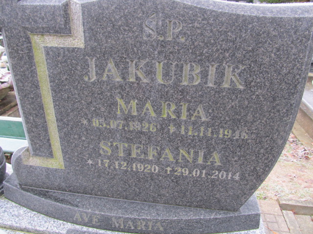 Stefania JAKUBIK 1920 Słupsk - Grobonet - Wyszukiwarka osób pochowanych