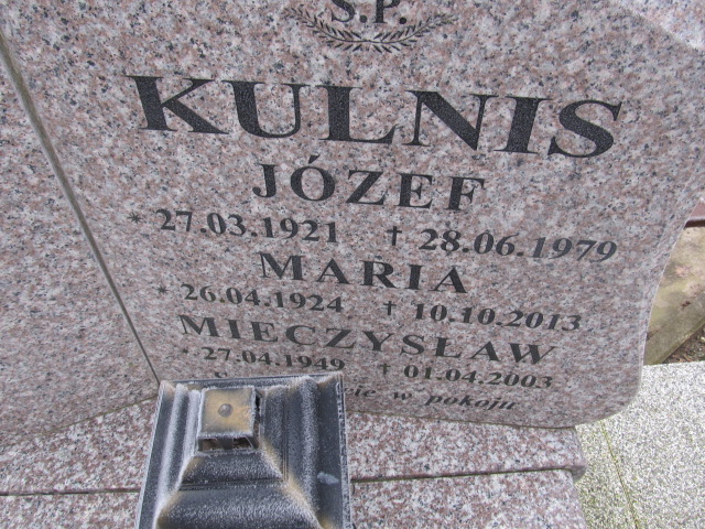 Mieczysław KULNIS 1949 Słupsk - Grobonet - Wyszukiwarka osób pochowanych