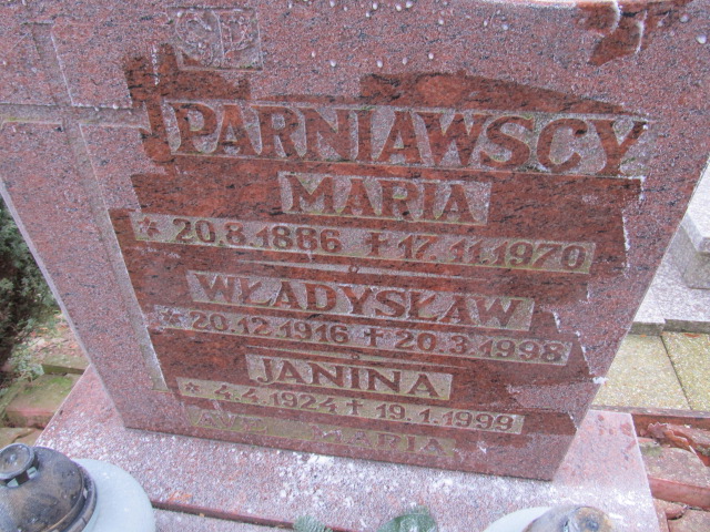 Janina PARNIAWSKA 1924 Słupsk - Grobonet - Wyszukiwarka osób pochowanych