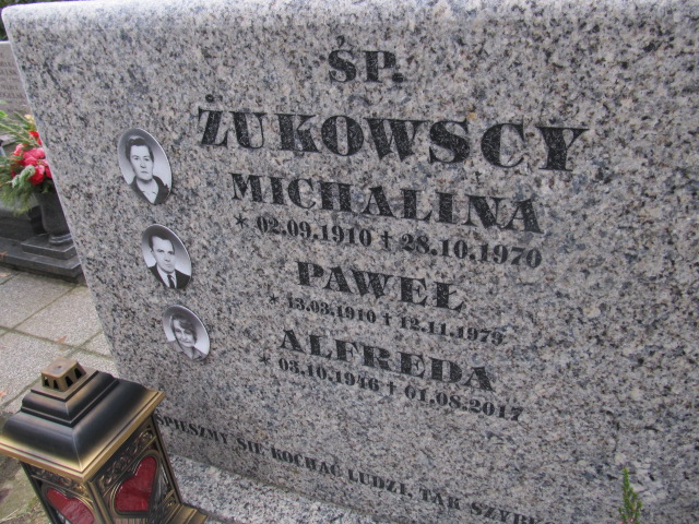 Alfreda ŻUKOWSKA 1946 Słupsk - Grobonet - Wyszukiwarka osób pochowanych