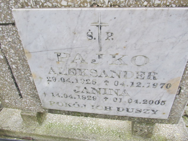 Janina PAJKO 1929 Słupsk - Grobonet - Wyszukiwarka osób pochowanych