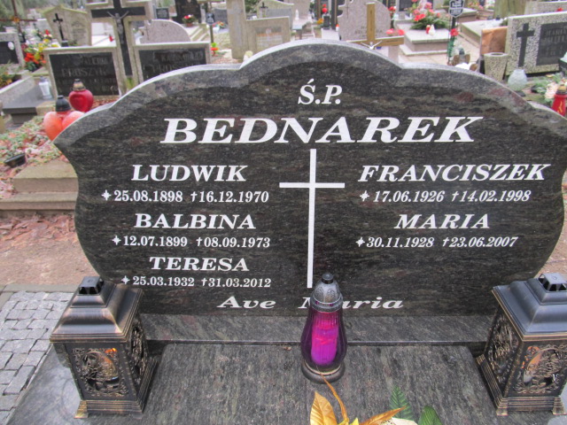 Balbina BEDNAREK 1899 Słupsk - Grobonet - Wyszukiwarka osób pochowanych