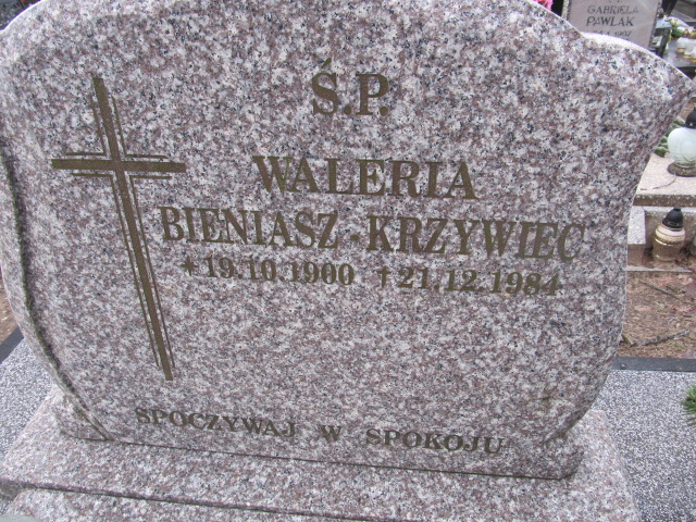 Waleria BIENIASZ KRZYWIEC 1900 Słupsk - Grobonet - Wyszukiwarka osób pochowanych