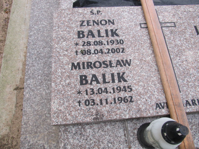 Mirosław BALIK 1945 Słupsk - Grobonet - Wyszukiwarka osób pochowanych