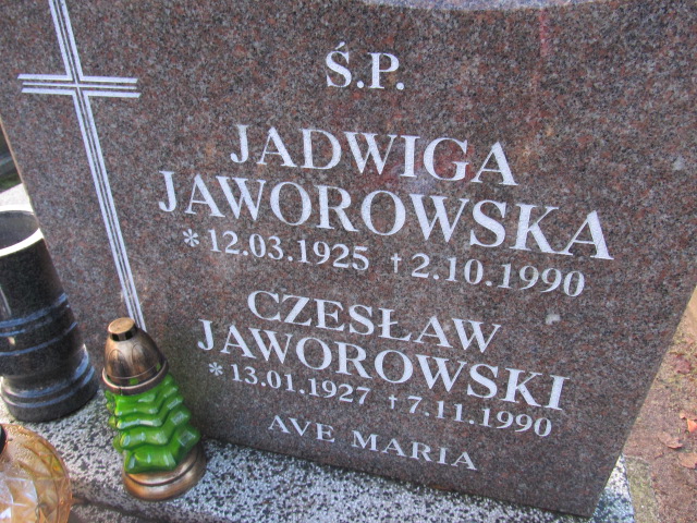 Jadwiga JAWOROWSKA 1925 Słupsk - Grobonet - Wyszukiwarka osób pochowanych