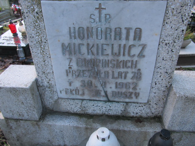 Honorata MICKIEWICZ 1884 Słupsk - Grobonet - Wyszukiwarka osób pochowanych