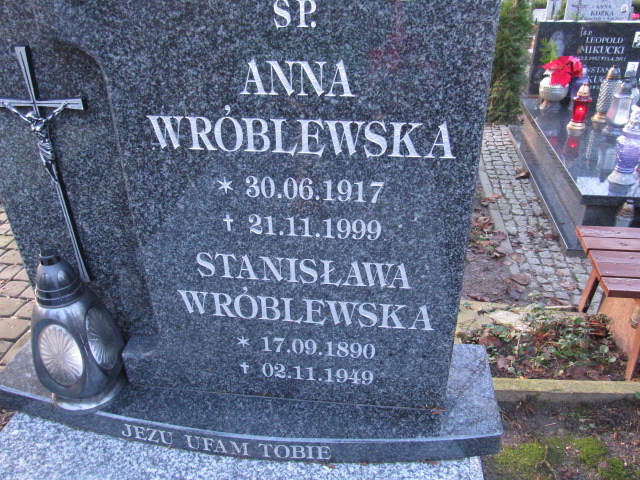 Stanisława WRÓBLEWSKA 1890 Słupsk - Grobonet - Wyszukiwarka osób pochowanych