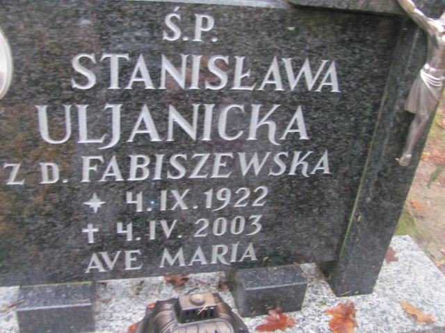 Stanisława ULJANICKA 1922 Słupsk - Grobonet - Wyszukiwarka osób pochowanych