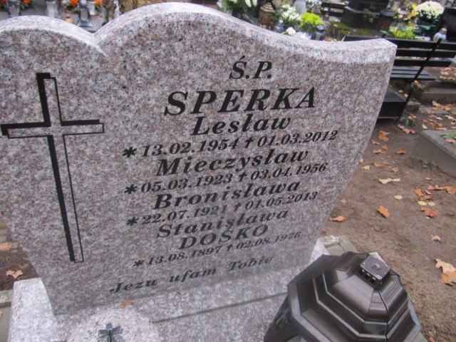 Mieczysław Sperka 1923 Słupsk - Grobonet - Wyszukiwarka osób pochowanych