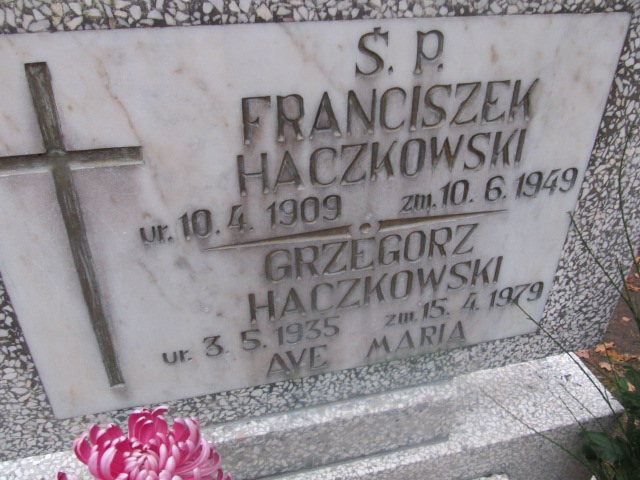 Grzegorz HACZKOWSKI 1935 Słupsk - Grobonet - Wyszukiwarka osób pochowanych