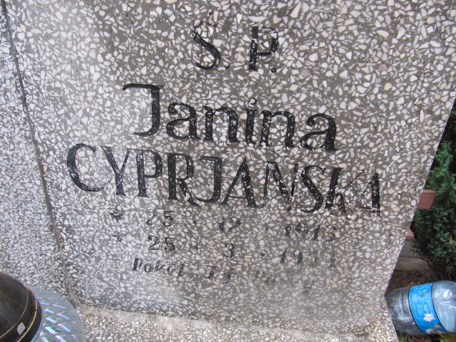 Janina CYPRYAŃSKA 1913 Słupsk - Grobonet - Wyszukiwarka osób pochowanych