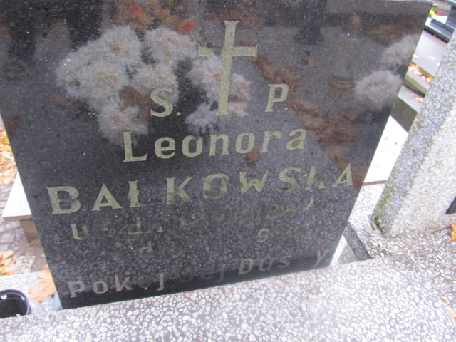 Leonora BAŁKOWSKA 1884 Słupsk - Grobonet - Wyszukiwarka osób pochowanych
