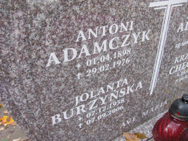 Antoni ADAMCZYK 1898 Słupsk - Grobonet - Wyszukiwarka osób pochowanych