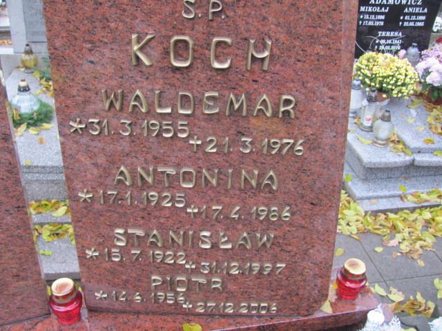 Marek KOCH 1953 Słupsk - Grobonet - Wyszukiwarka osób pochowanych