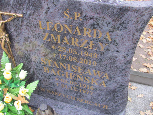 Leonarda ZMARZŁY 1949 Słupsk - Grobonet - Wyszukiwarka osób pochowanych