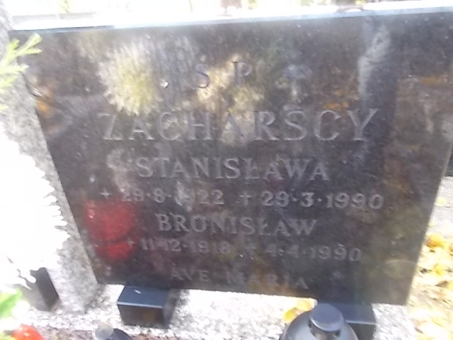 Bronisław ZACHARSKI 1918 Słupsk - Grobonet - Wyszukiwarka osób pochowanych