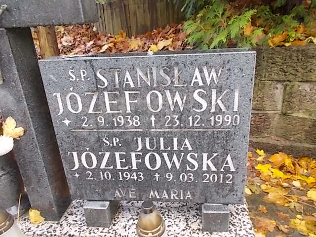 Julia JÓZEFOWSKA 1943 Słupsk - Grobonet - Wyszukiwarka osób pochowanych