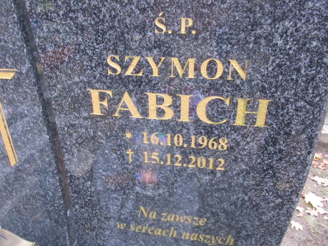 Szymon FABICH 1968 Słupsk - Grobonet - Wyszukiwarka osób pochowanych